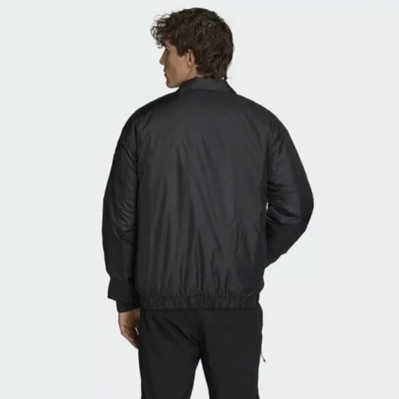 Adidas Men's Outdoor Essentials Al Aire Libre Insulated Black Bomber Jacket - Picture 3 of 9